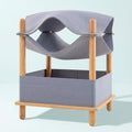 Bamboo Cat House with Felt Hammock, 21 in