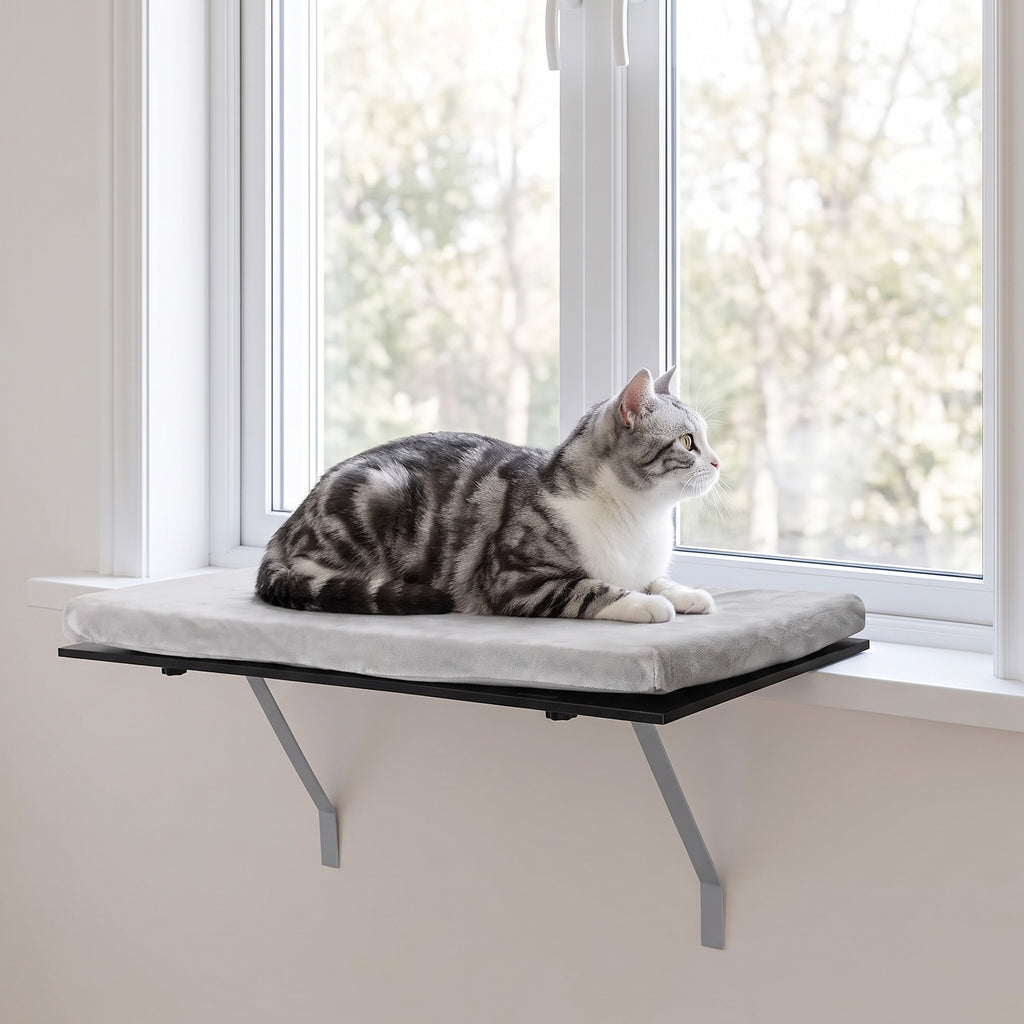 Window Cat Perch with Cushion, 23.6 in