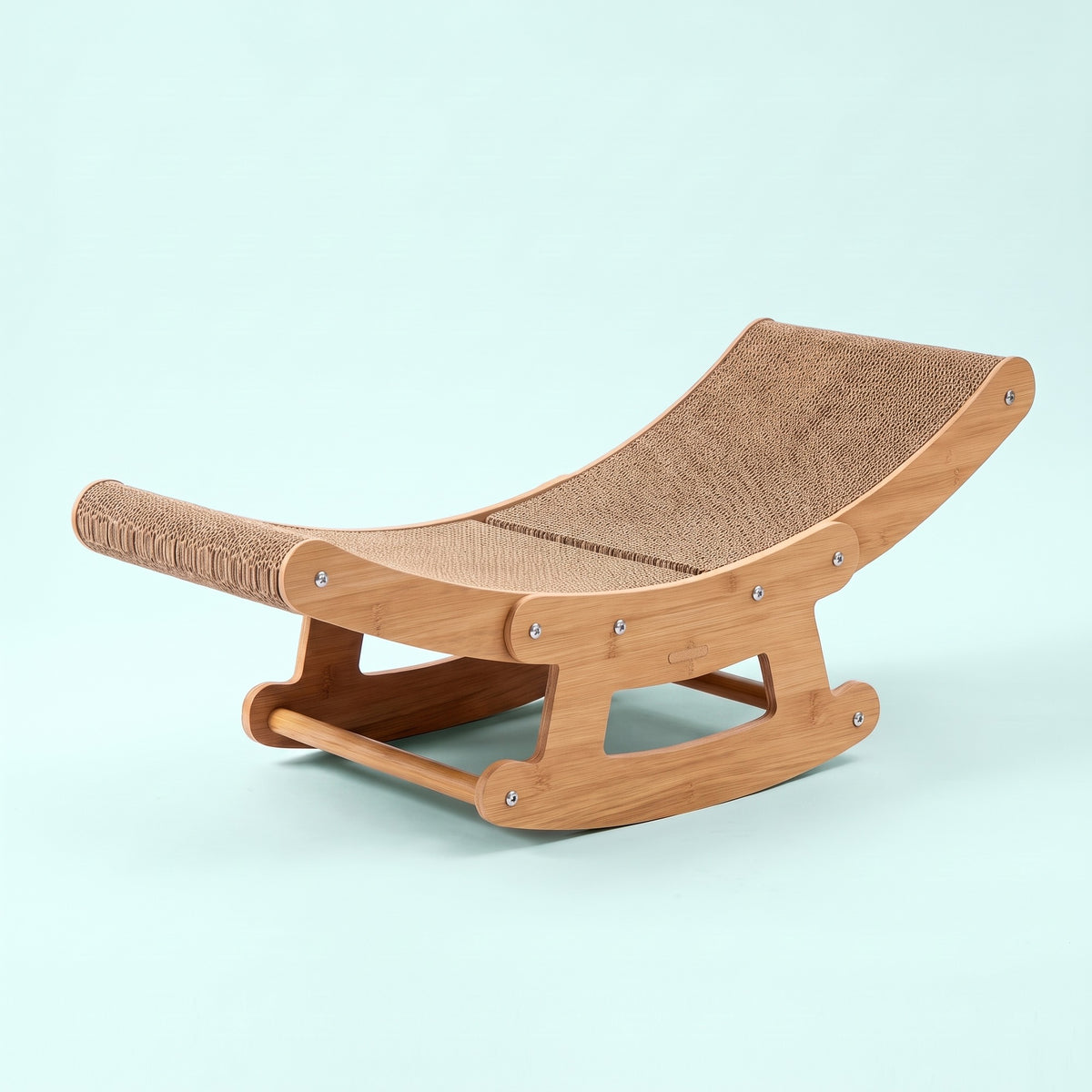 Rocking Cat Scratcher Lounge with Wooden Frame