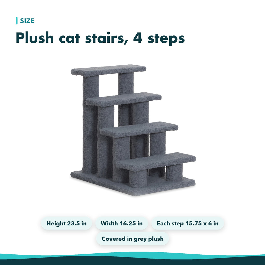 Plush Cat Stairs, 4 Steps, 23.5 in